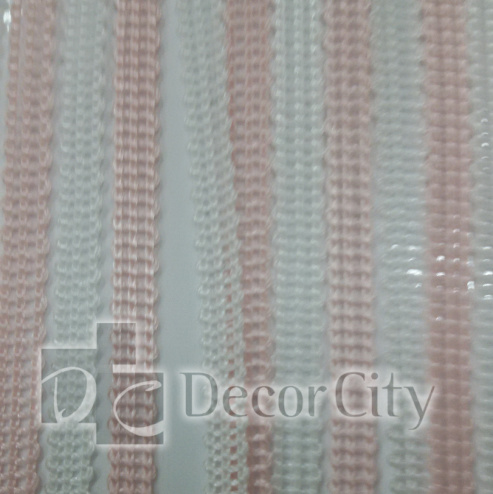 Ткань для вертикальных жалюзи 89 мм БРИЗ Multi 4059 розово-белый